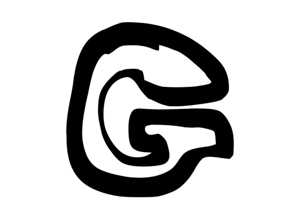 Bold Punk Hand Drawn Mono Letter G