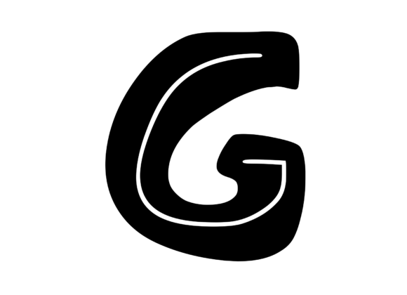 Funky Bold Skeleton Letter G
