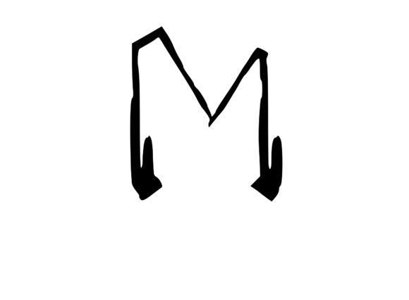 High Tek Grunge Mono Letter M