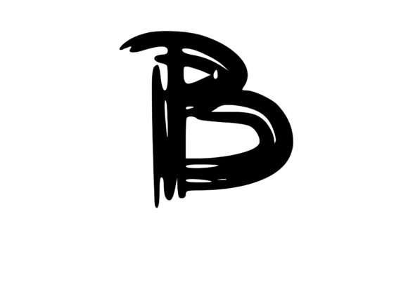 Old Brush Stroked Mono Letter B