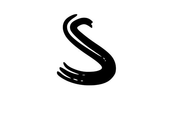 Old Brush Stroked Mono Letter S