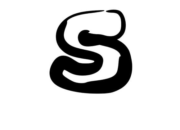 Rounded Fat Marker Pen Mono Letter S